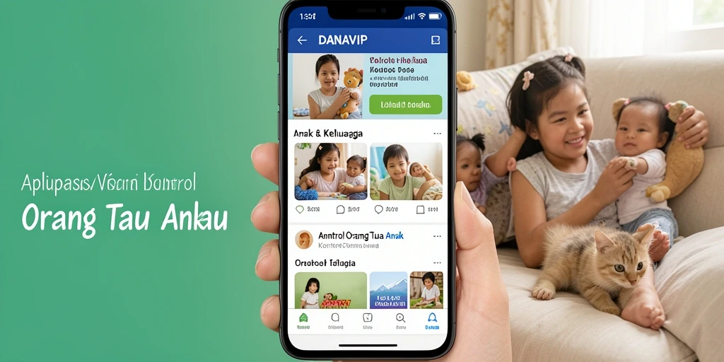 Tampilan antarmuka pengguna <strong>DANAVIP</strong> yang intuitif untuk kontrol orang tua.