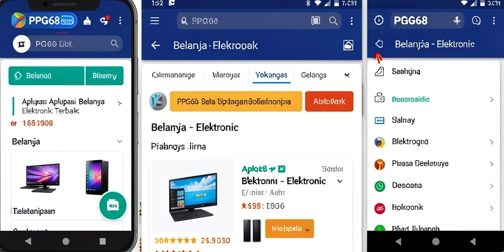 Antarmuka aplikasi PGG68 yang menarik dan mudah digunakan.