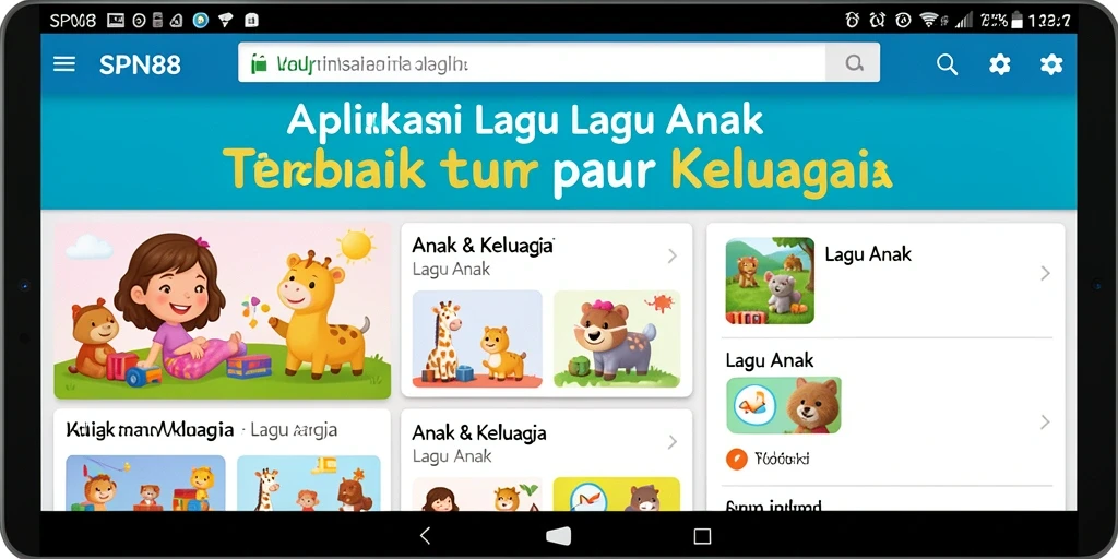 Tampilan antarmuka SPN88 yang ceria dan ramah anak.